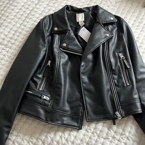Leather Black Jacket H&M